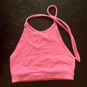 Pink halter top